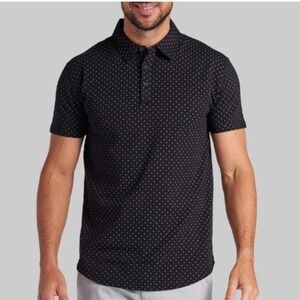 BYLT Premium Basics Drop Cut LUX Dotted Polo Large Black